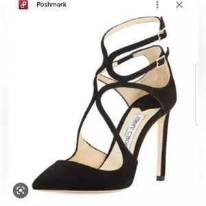 Jimmy Choo Lancer 100 Black Pointy toe pump